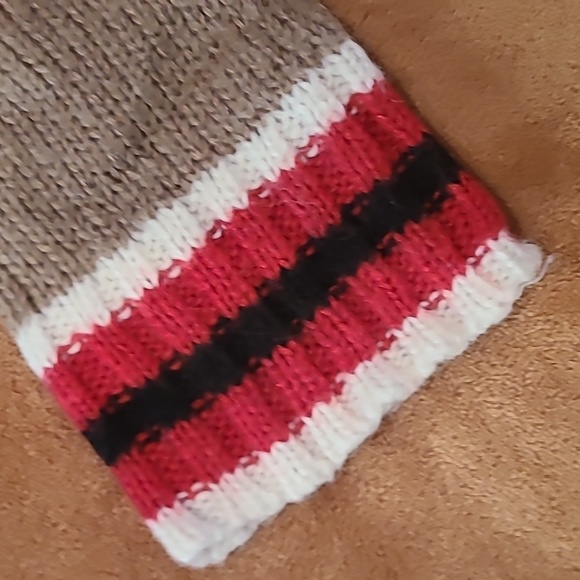 Urban Outfitters tan with red black white bold stripes - Picture 6 of 11